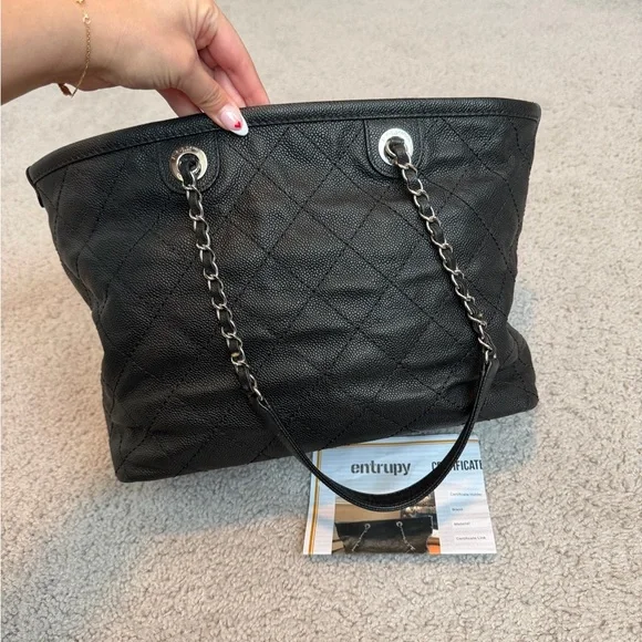 Chanel Quilted Caviar Tote Bag! - Picture 3 of 10